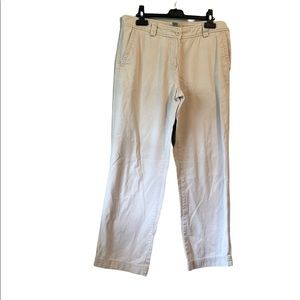 LL bean light tan biege Khaki pants straight leg size 8
